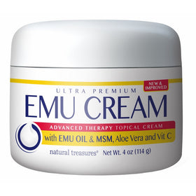 B.N.G. Natural Treasures Emu Oil Topical Cream, 4 Ounce