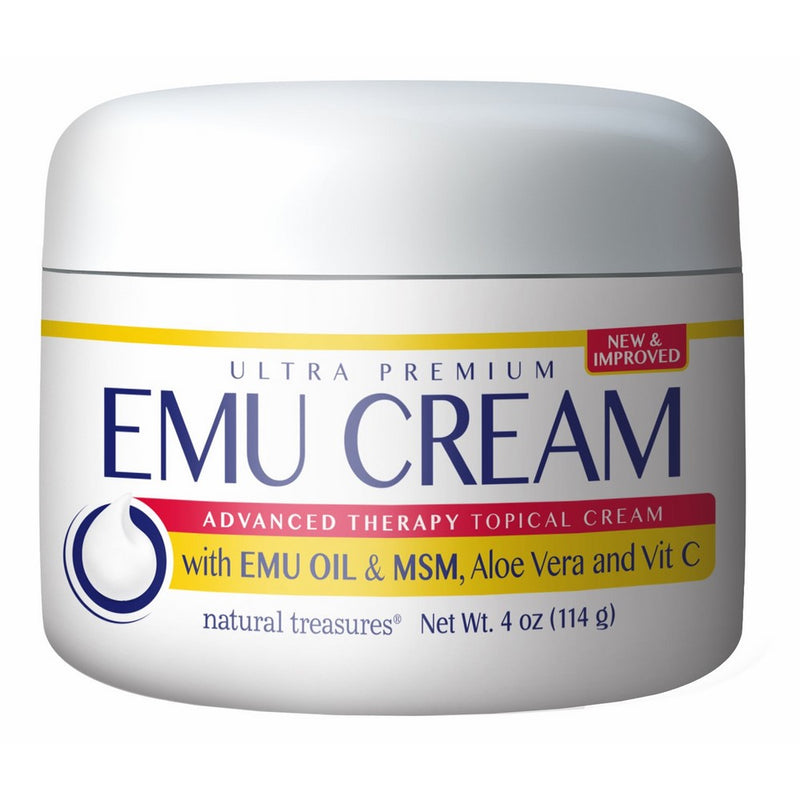 B.N.G. Natural Treasures Emu Oil Topical Cream, 4 Ounce