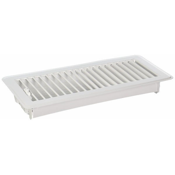 American Metal 413W4X10R 4-Inch X 10-Inch White Floor Register