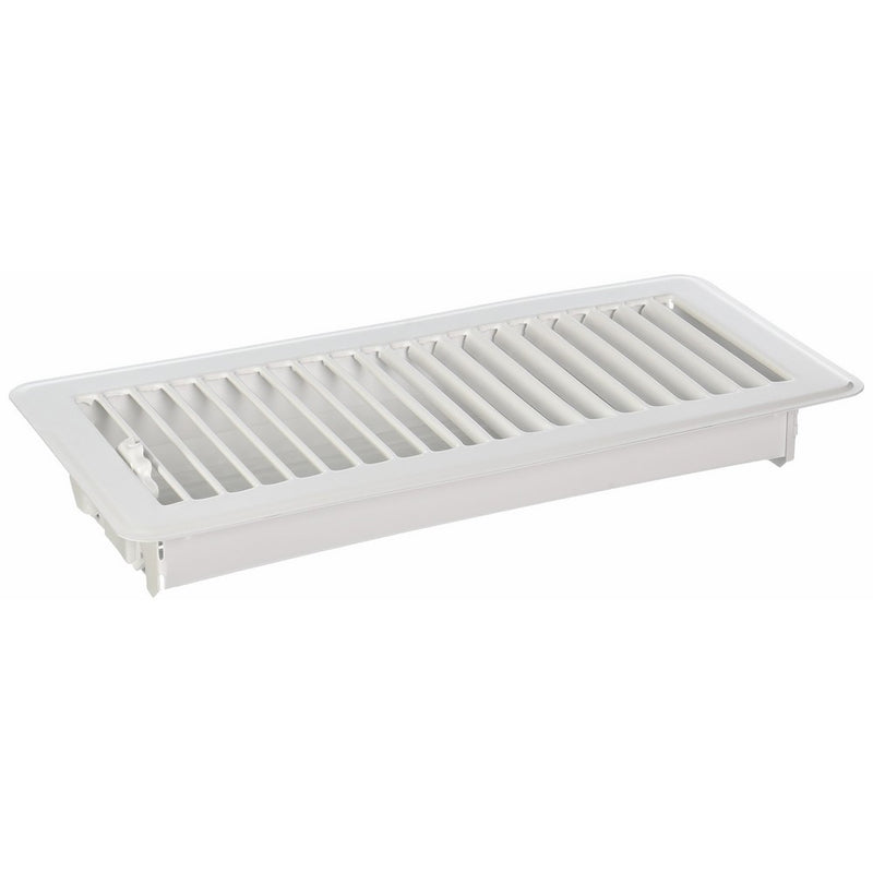 American Metal 413W4X10R 4-Inch X 10-Inch White Floor Register