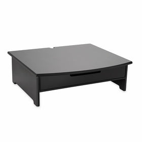 Rolodex 82430 Wood Tones Monitor Stand, 15W x 13D x 5H, Black