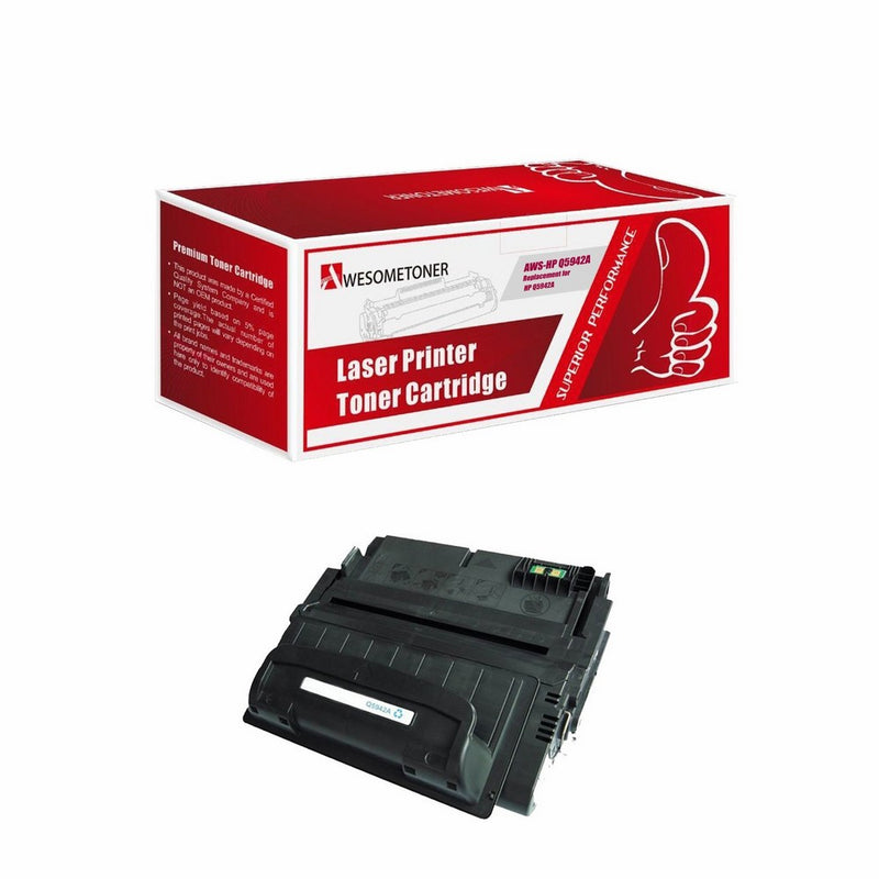 Awesometoner Generic Compatible Toner Cartridge Replacement for HP Q5942A42A (Black)