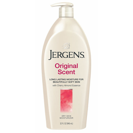 Jergens Original Scent Dry Skin Moisturizer with Cherry Almond Essence, 32 Ounces