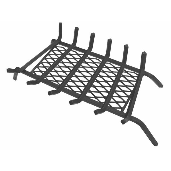 Landmann USA 97306 1/2" Steel Fireplace Grate with Ember Retainer, 30", 6 Bars