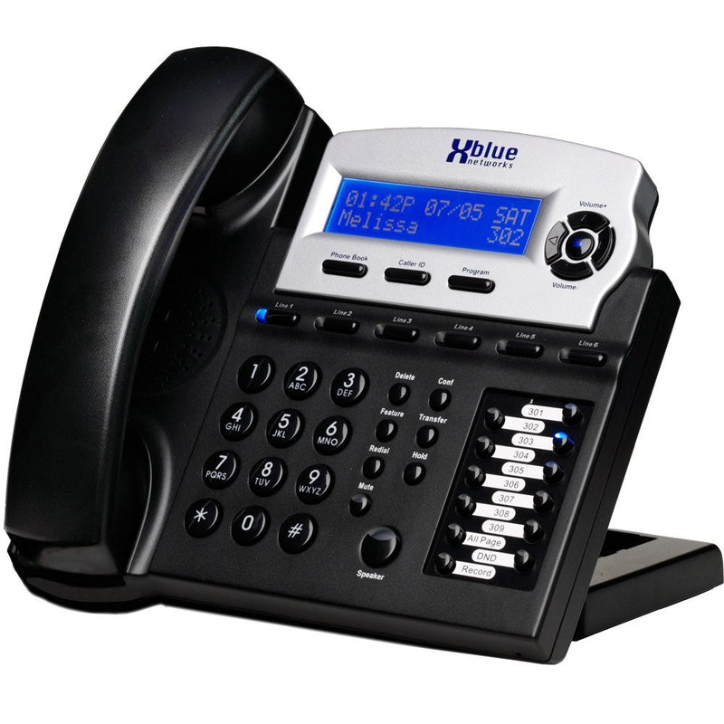 Xblue X16 Small Office Phone System 6 Line Digital Speakerphone (XB1670-00, Charcoal)