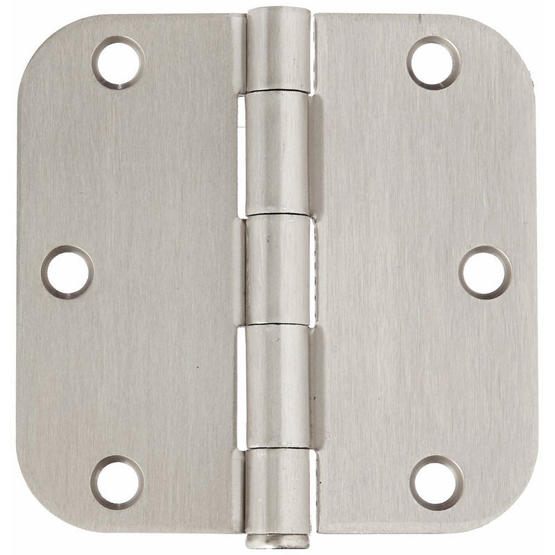 eBuilderDirect Hinge3nc-5-8 18 PC Satin Nickel 3.5" X 3.5"in 5/8 Radius Round Corner Interior Door Hinges Brushed Nickel