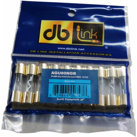 db Link AGU80NGB 80 Amp Gold/Nickel Plated AGU Fuses