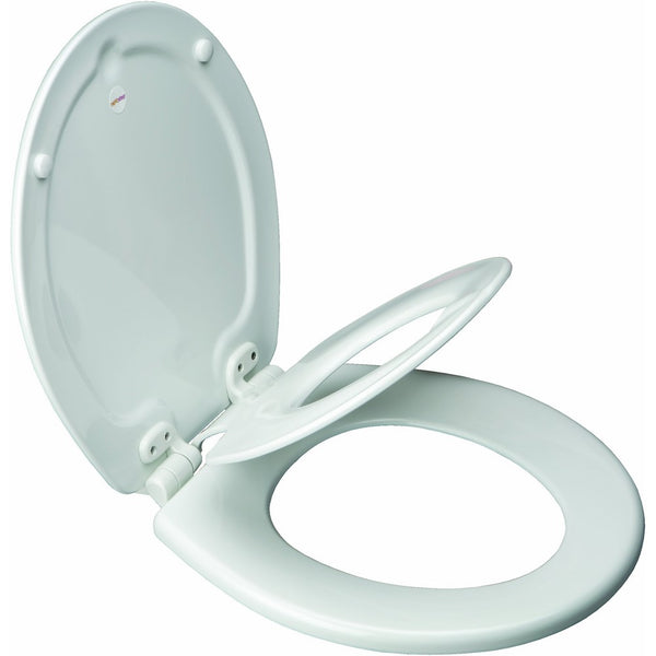 Mayfair 83EC 000 NextStep Child/Adult Built-in Potty Seat with Lift-Off Hinges, Multi, Round