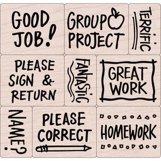 Hero Arts Woodblock Stamp Set, Notes From the Teacher