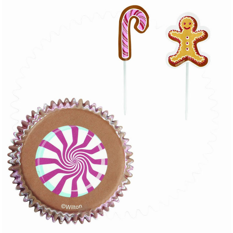 Wilton 415-1892 Gingerbread Cottage Cupcake Combo, 24 Count