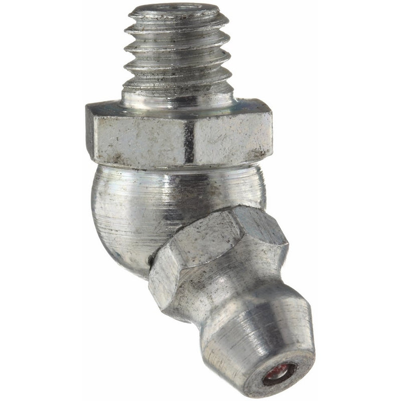 Alemite 2107 Metric Fitting, 45 Degree Angle, 6 mm x 1 mm Pitch, M6" Metric