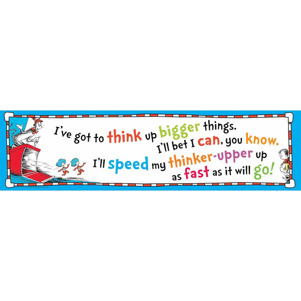 Eureka Dr. Seuss Classroom Banner, Think Up Bigger, 12 x 45