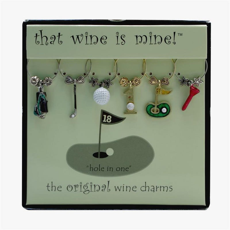 Wine Things WT-1430P Hole in One Wine Charms, Painted