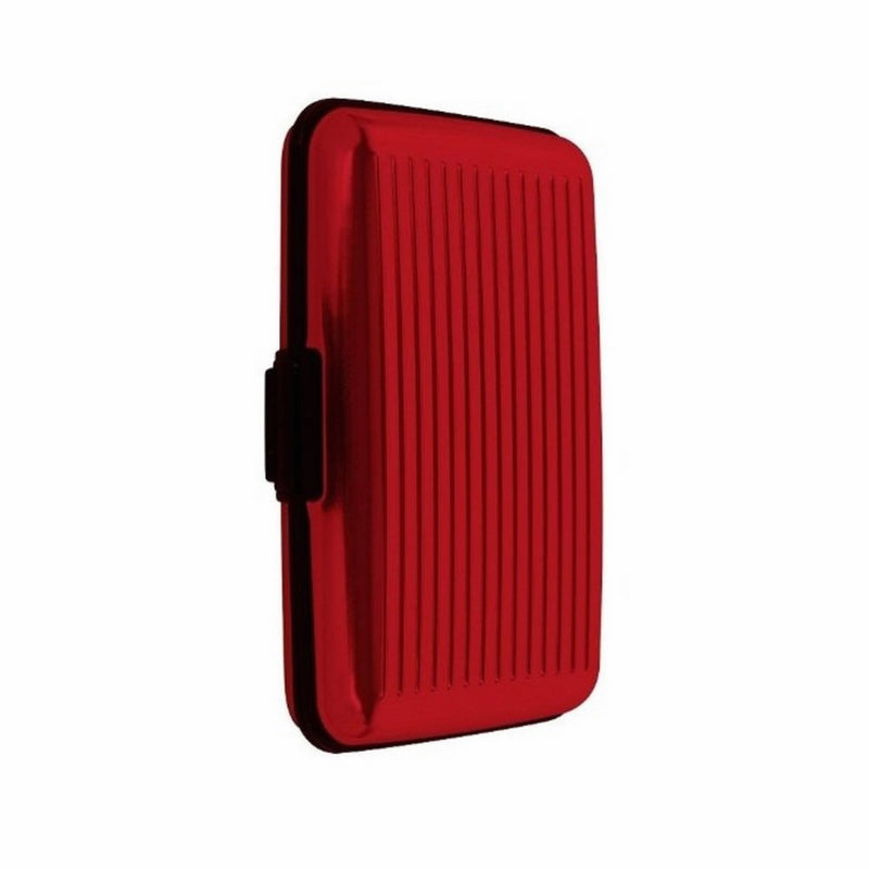 Trademark Home 82-7498 Aluminum Credit Card Wallet RFID Blocking Case, Red