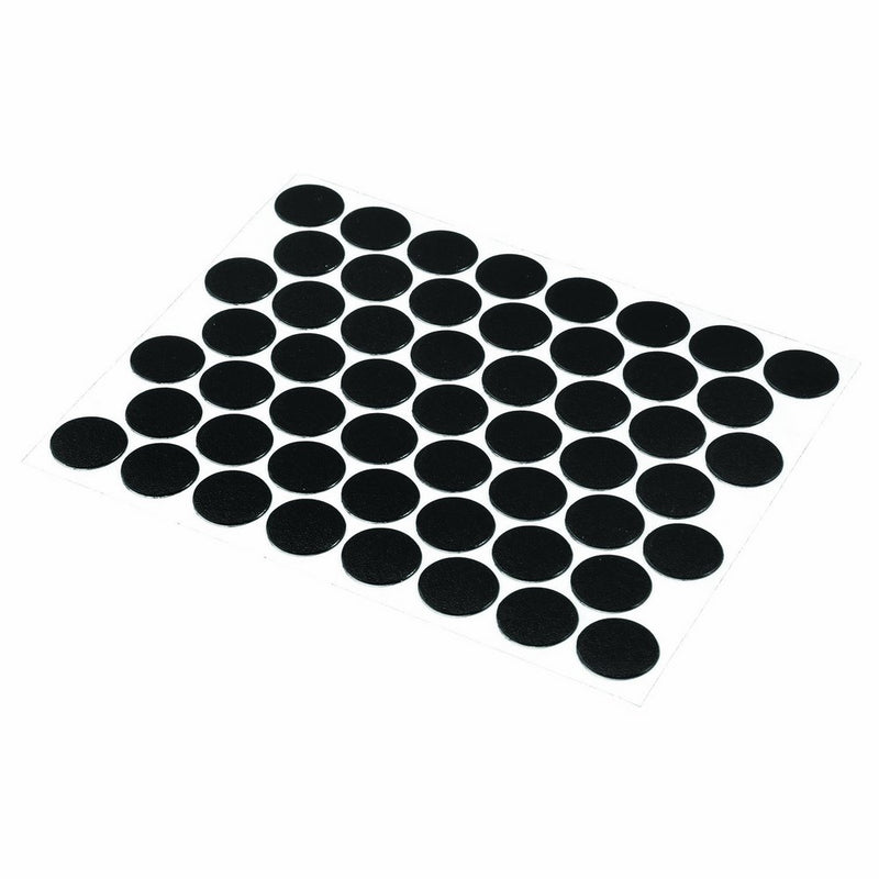 Prime-Line Products KD 16082 Self Adhesive Textured Plastic Screw Hole Covers (Pack of 53), Black