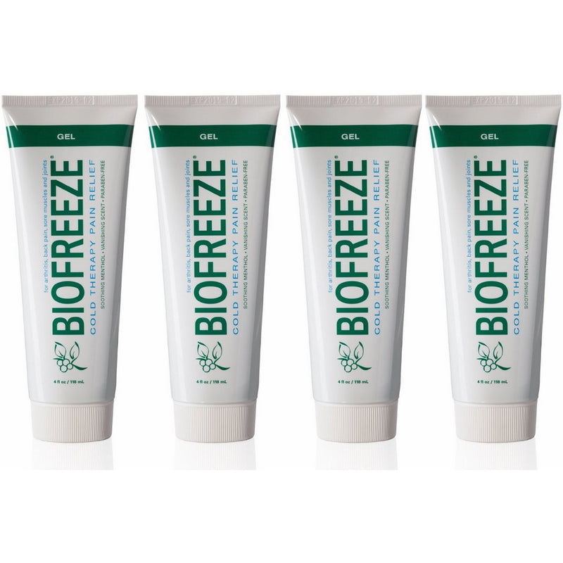 Biofreeze Pain Relieving Gel - 4 Ounce Tube - Pack of 4