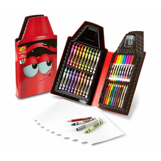 Crayola Tip Tool Kit, Scarlet, 40 Art Tools and Paper, Tip Character Case, Makes a Great Gift!