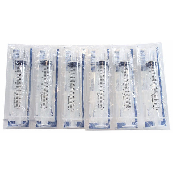 Monoject 60cc Syringe Only Catheter Tip - Sterile - Pack of 6