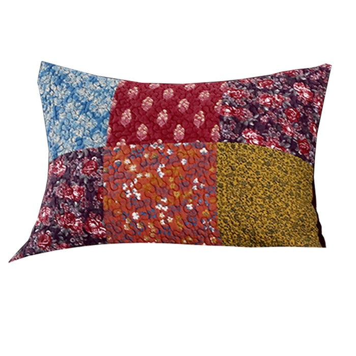 20x26 Reversible Standard Sham with Patch Work, Multicolor - BM223407