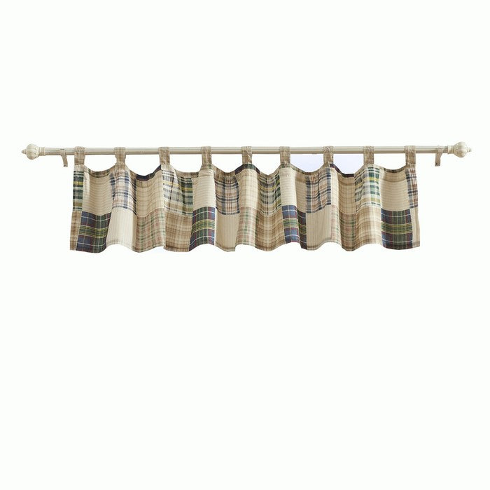 Plaid Square and Striped Pattern Window Valance, Set of 4, Multicolor - BM223412
