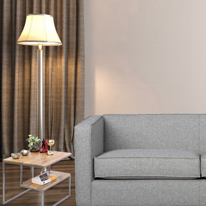 The Urban Port Contemporary Style 2 Tier End Table In Natural Finish