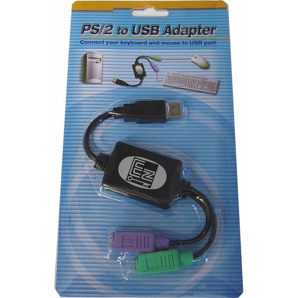 Adesso PS/2 to USB Adapter, connects 2 PS/2 connectors to 1 USB port/hub (ADP-PU21)