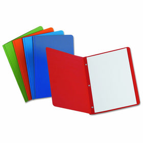 Oxford Panel and Border Leatherette Front Report Cover, Assorted Colors, 25 per Box (52513)