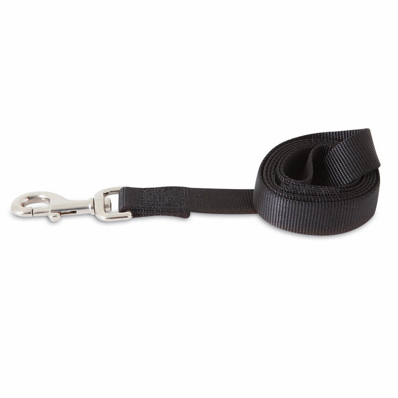 ASPEN PET PRODUCTS 20010 Single Nylon Pet Leash, 1-Inch 4-Feet, Black