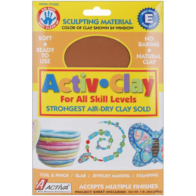 ACTIVA Activ-Clay, air dry, 1 pound Terra Cotta