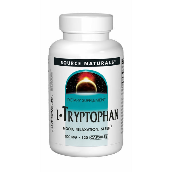 Source Naturals L-Tryptophan, 1500 mg Serving, Essential Amino Acid Supplement  - 120 Capsules