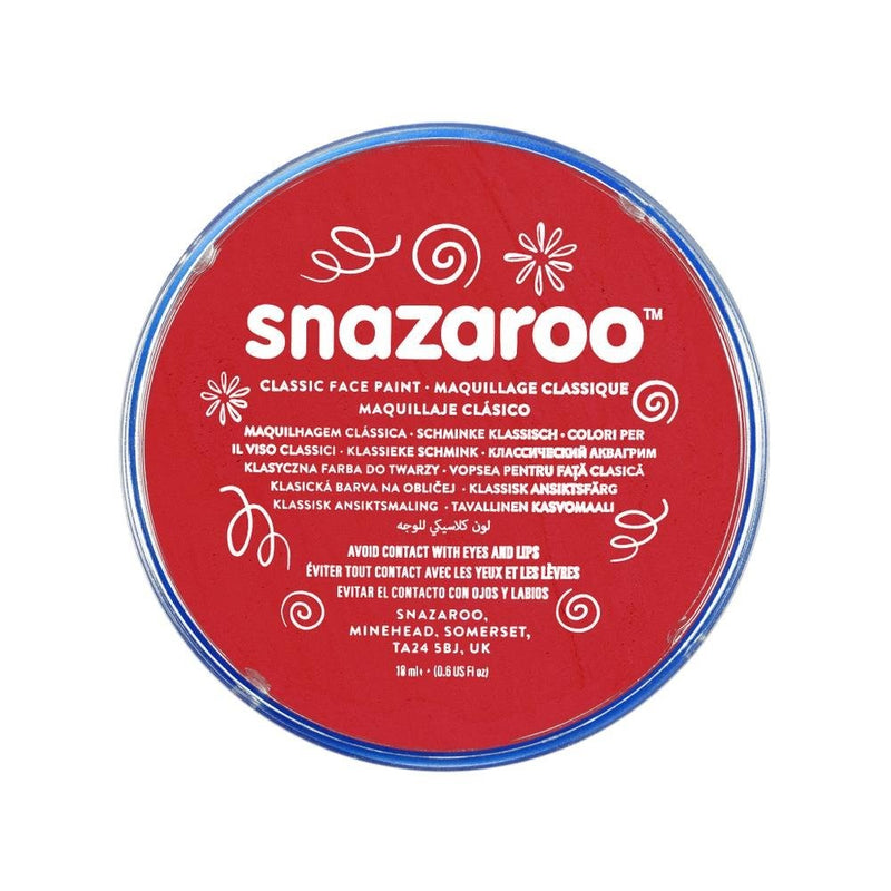 Snazaroo Classic Face Paint, 18ml, Bright Red