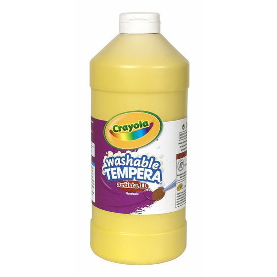 Crayola Yellow Washable Tempera Paint, 32-Ounce
