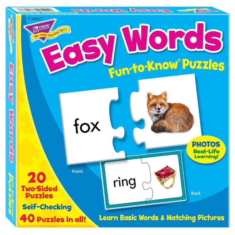 Fun-to-Know Puzzles: Easy Words