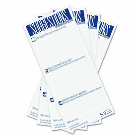 Safco 4231 Suggestion Box Cards, 3-1/2 x 8, White (Pack of 25 Cards)
