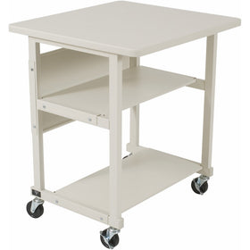 Balt 22601 Heavy-Duty Mobile Printer Stand w/3 Shelves, 27w x 25d x 27-1/2h, Gray