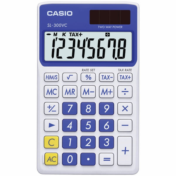 Casio SL-300VC Standard Function Calculator, Blue