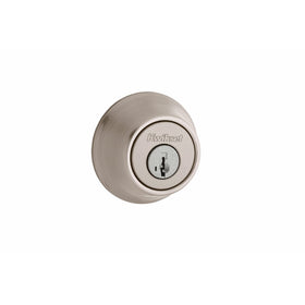 Kwikset Single Cylinder Deadbolt with SmartKey, Satin Nickel Finish