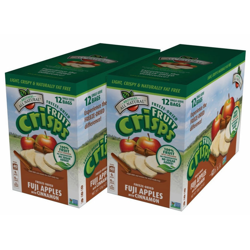 Brothers-ALL-Natural Fruit Crisps, Fuji Apple & Cinnamon, 0.35 Ounce (Pack of 24)
