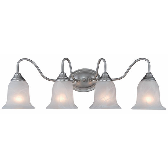 Hardware House H10-2469 Saturn 4-Light Bath or Wall Fixture, Satin Nickel