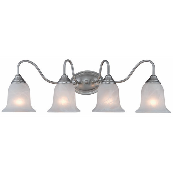 Hardware House H10-2469 Saturn 4-Light Bath or Wall Fixture, Satin Nickel