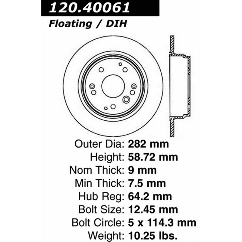 Stoptech 127.40061L Auto Part