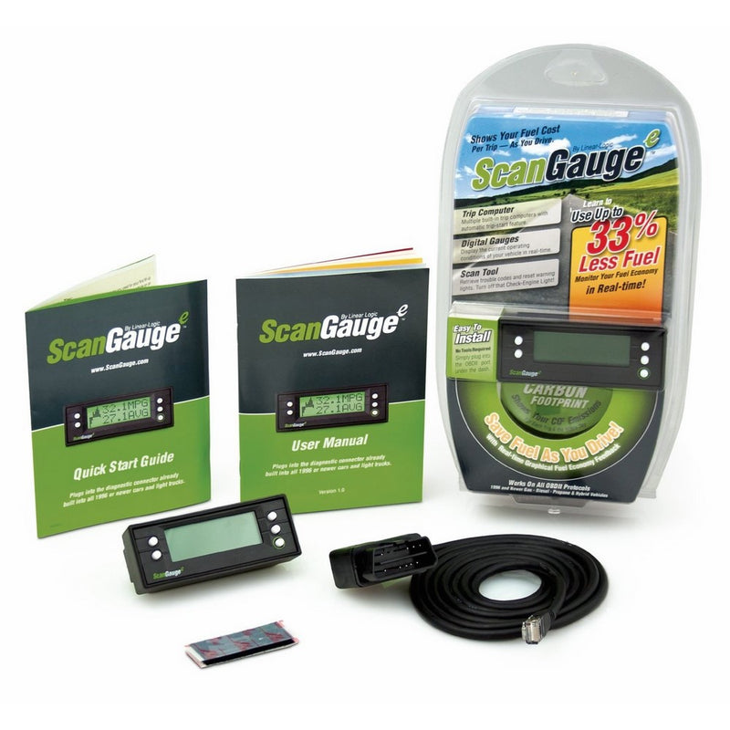 ScanGaugeE Compact Multifunction Trip Computer with Customizable Real-Time Fuel Economy Digital Gauges