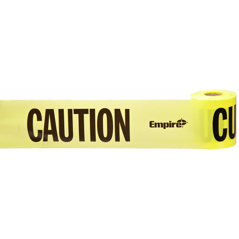 Morris Products 69002 Barricade Tape, Printed With Caution Caution Caution, Yellow, 3" Width, 200ft Length