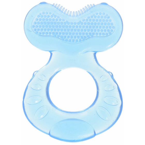 Nuby Silicone Teethe-eez Teether with Bristles, Includes Hygienic Case, Colors May Vary