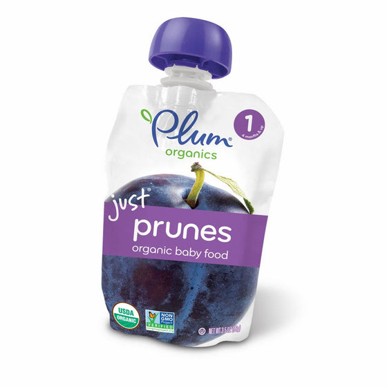 Plum Organics Stage 1, Organic Baby Food, Just Prunes, 3.5 ounce pouch (Pack of 12)