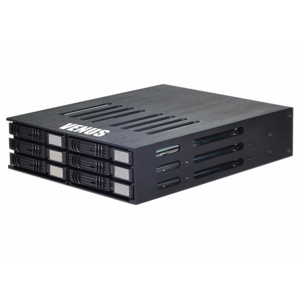 AMS Venus DS-526SSBK 2.5" x 6 SATA Backplane HDD Cage Hot Swap Removable Hard Drive Kits SAS/SSD/SATA RAID Ready