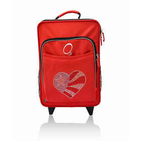 Obersee Kids Luggage with Integrated Snack Cooler, Flag Heart