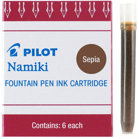 Pilot Namiki IC50 Fountain Pen Ink Cartridge, Sepia, 6 Cartridges per Pack (69006)