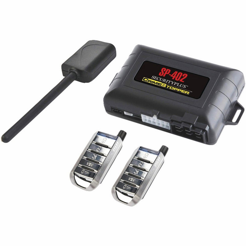 Crimestopper SP-402 Car Alarm with Remote Start, Keyless Entry and Engine Disable