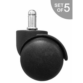 2" Replacement Office Chair Caster Wheels - (Set of 5) - S3253